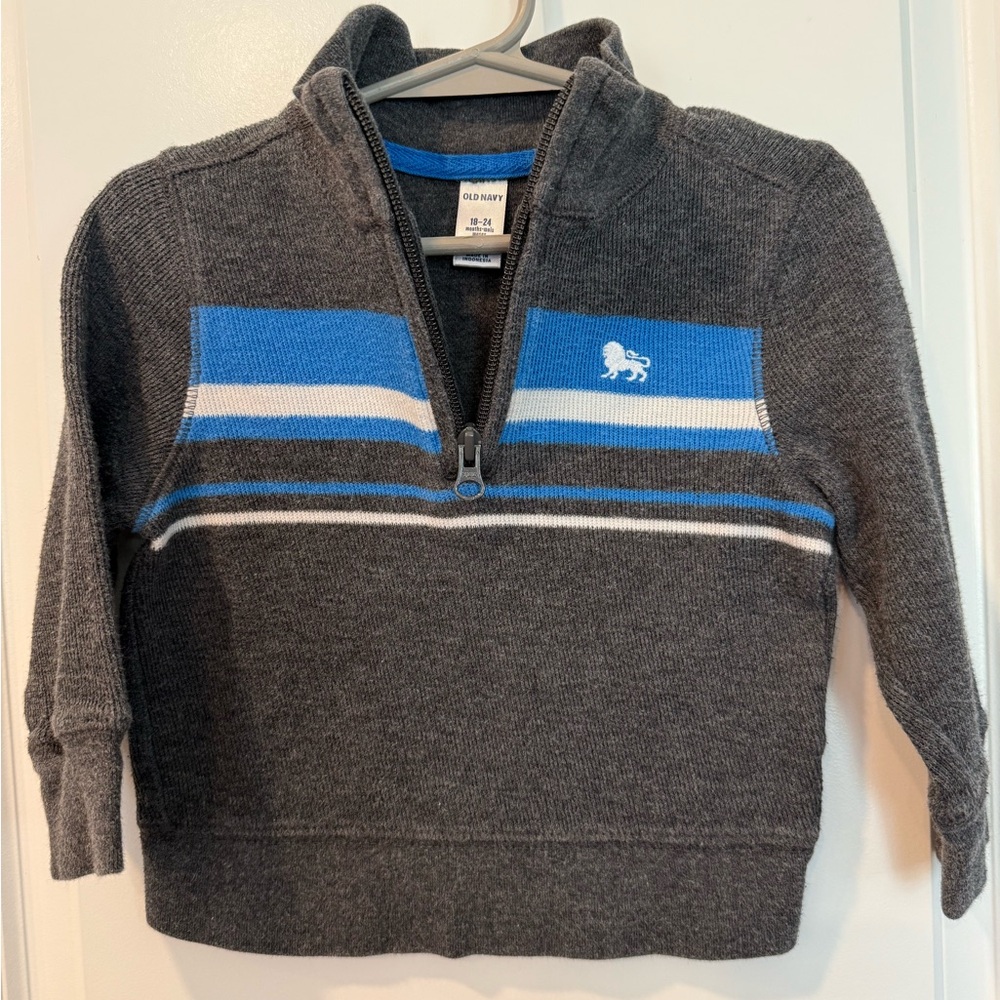 Old Navy Gray and Blue Kids Sweater
